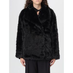 V73 Fur Coat Woman Black